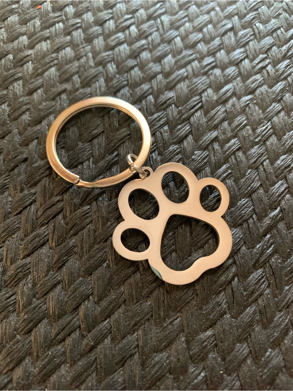 Paw Print Keychain - Silver